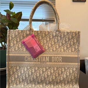 Dior Monogram Beige Tote Bag
